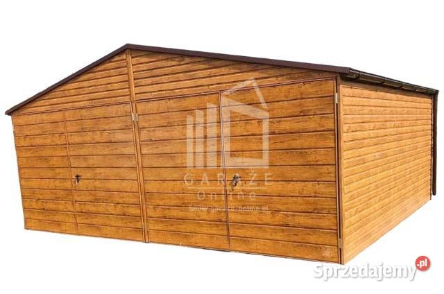 GARAŻ BLASZANY 6m x 5m poziom dwuspad Brama Katowice