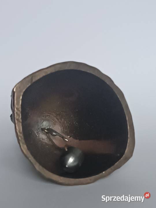 Mosiężny dzwonek w kształcie damy figurka retro Rzeszów