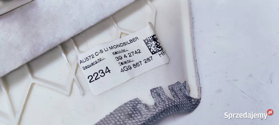 OSŁONA SŁUPKA LEWY TYŁ AUDI A6 C7 4G9867287 HF6 Części samochodowe Przystajń