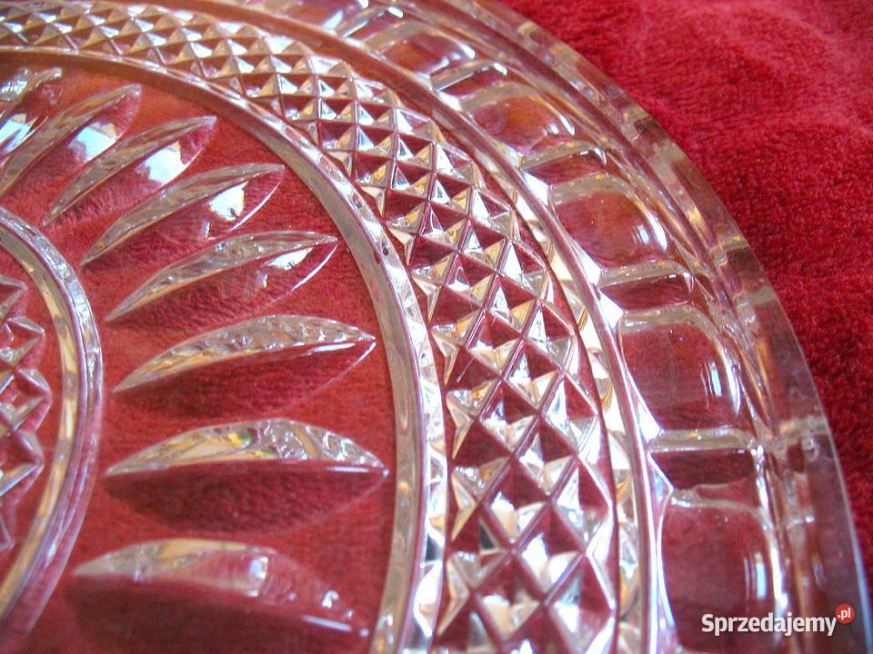 Patera taca na ciasto z kryształu ołowiowego 30 przezroczysty