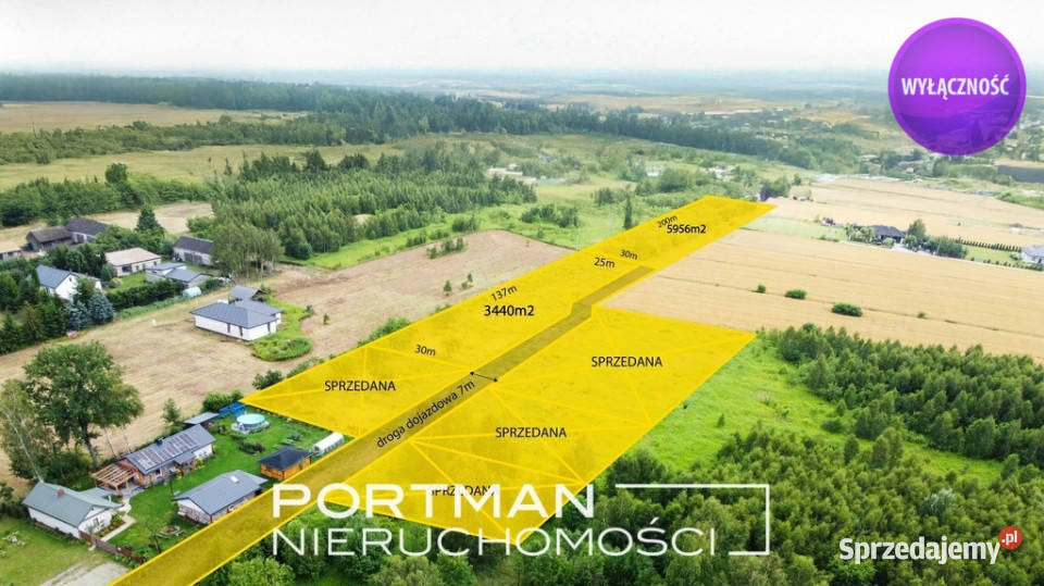 Działka NA SPRZEDAŻ 5956m2 MPZP OSIECK utwardzona