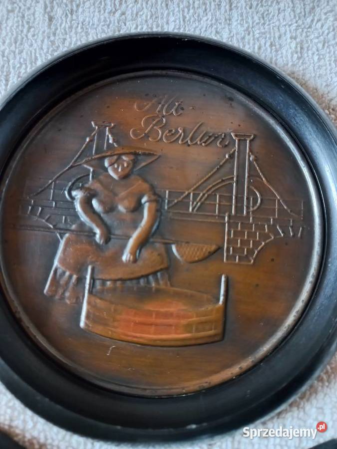 Płaskorzeźba miedziana Alt Berlin miniatura kujawsko-pomorskie Toruń