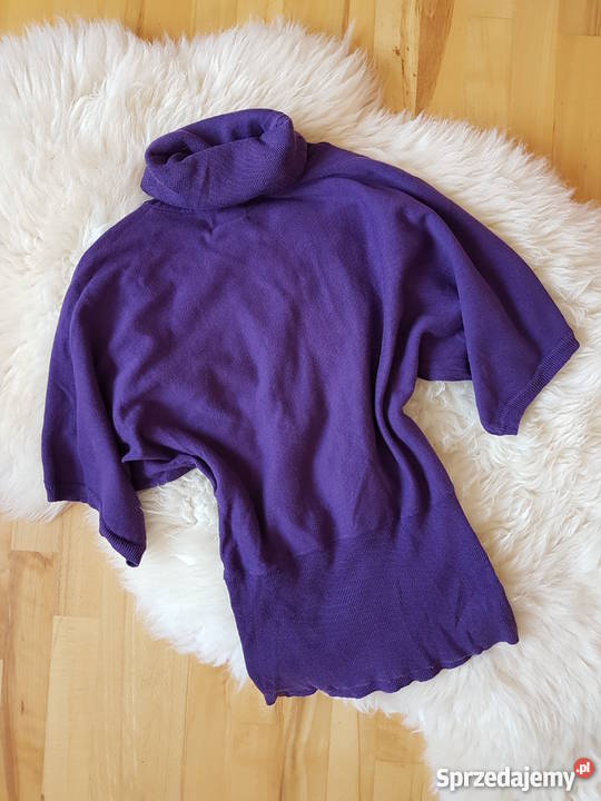 FIOLETOWY SWETER GOLF MOTYL 38 40 Jasło