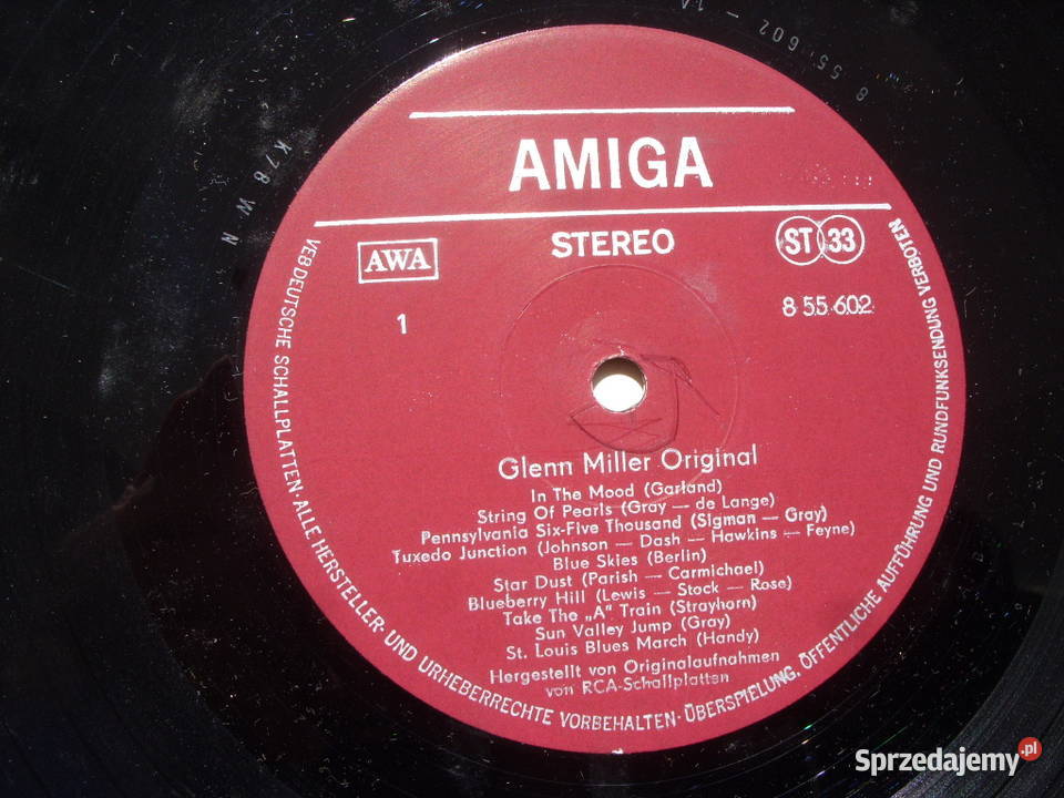 Winyl LP GLENN MILLERORIGINAL AMIGA 8 55 602 jazz Wołów