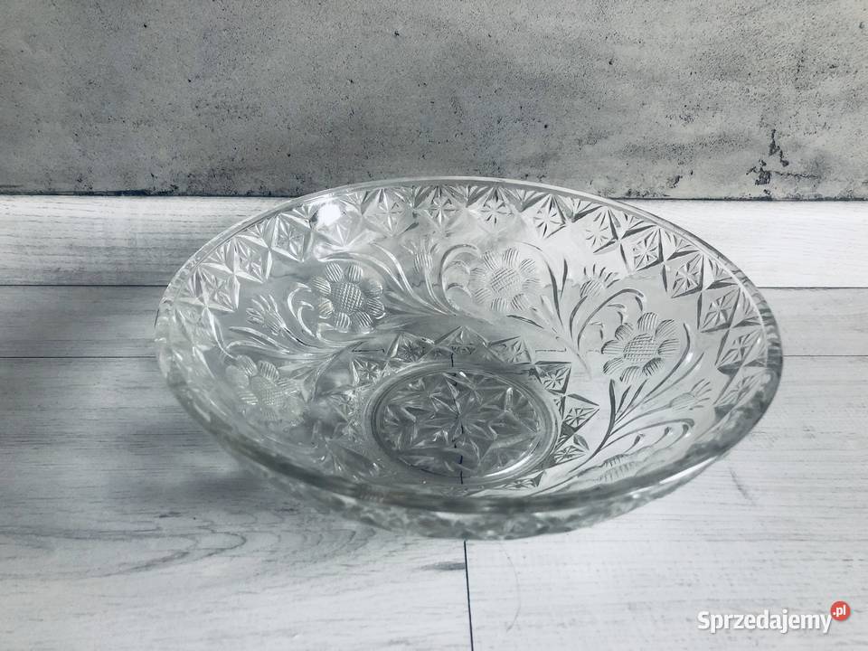 Misa miska szklana PRL duża Porcelana i szkło Porcelana i szkło Łódź