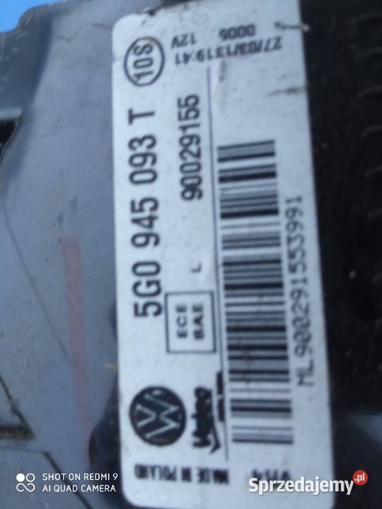 LAMPA LEWA TYLNA DO VW GOLF VII 5G0 5G094509 Lewe Błaszki