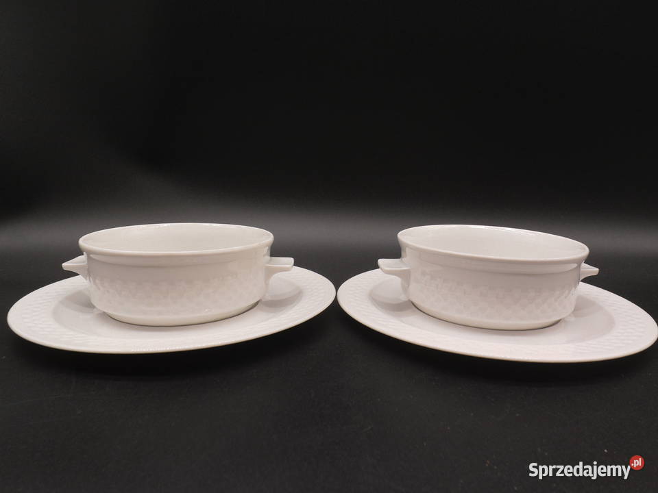 Bulionówki porcelanowe 2 ILMENAU DAPHNE wielkopolskie Raszków