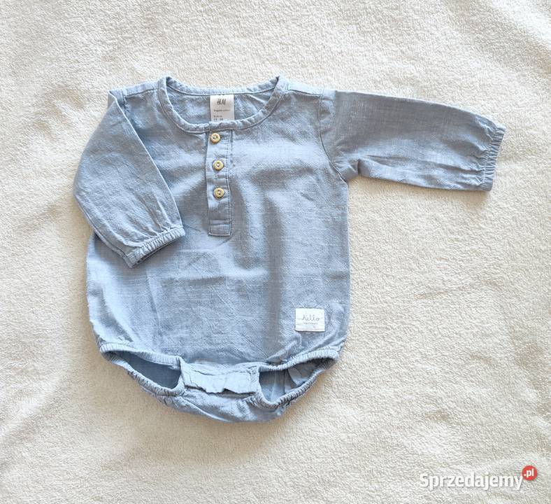 Body HM 56 niebieskie bawełna kombinezon newborn Szczecin