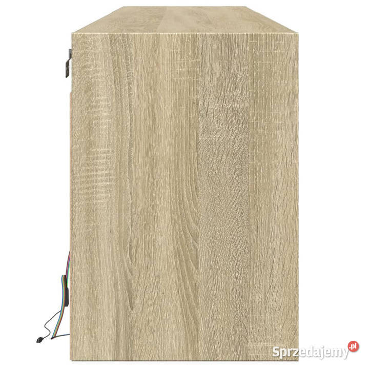Ścienna szafka pod TV z LED dąb sonoma 180x31x45