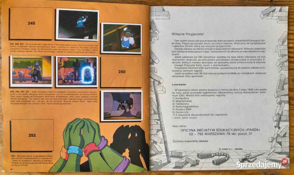 Teenage mutant ninja turtles żółwie naklejki Sosnowiec