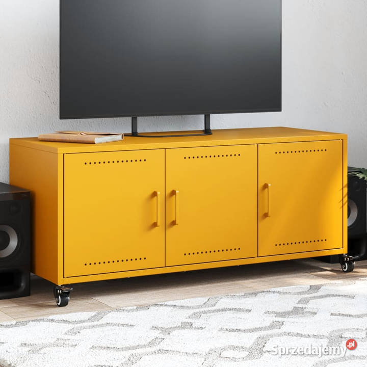 Szafka RTV musztardowa 1005x39x435 stal WM846647 Warszawa