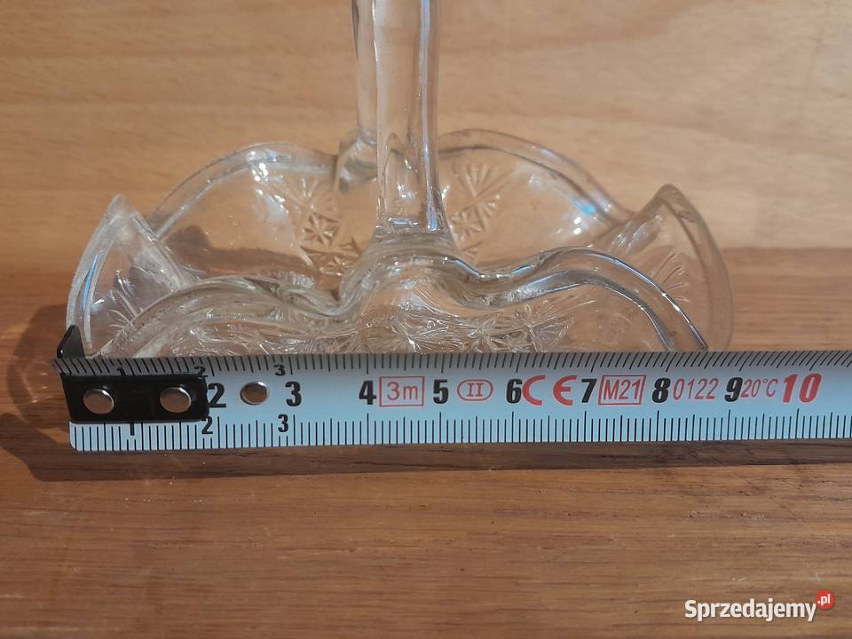 Stary maleńki kryształowy koszyk koszyczek Dąbrowa Górnicza