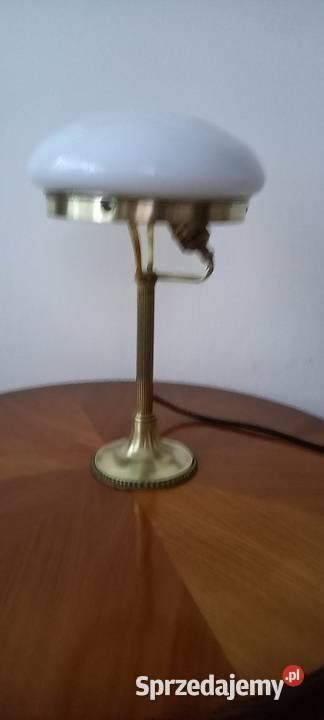 Mosiężna lampka gabinetowa w stylu Art Deco Antyki Skierniewice