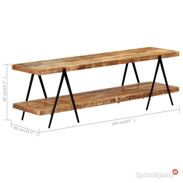 Szafka pod TV 160 x 40 x 50 lite drewno mango Warszawa