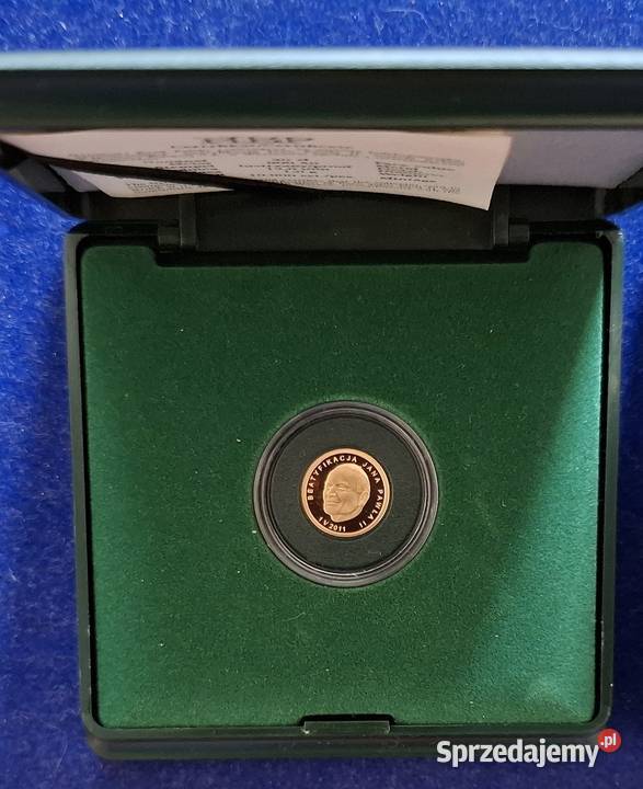 Złota Moneta Kolekcjonerska 25 Beatyfikacja Jana Gliwice