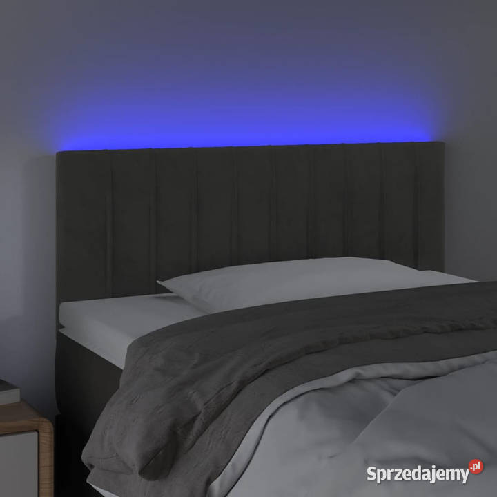 Zagłówek do łóżka z LED ciemnoszary 90x5x7888 sprzedam