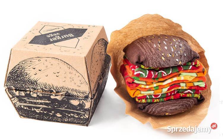 NOWE Skarpetki Burger Vege 2 pary RAINBOW SOCK Bielizna Łódź