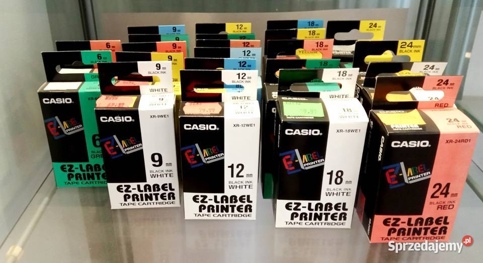 Tasiemki do drukarek etykiet CASIO XR12 Nowe Części i akcesoria Bełchatów