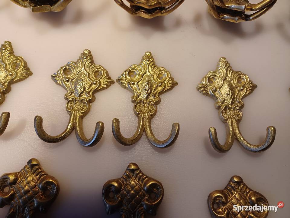 Piękny mosiężny wieszak Poznań