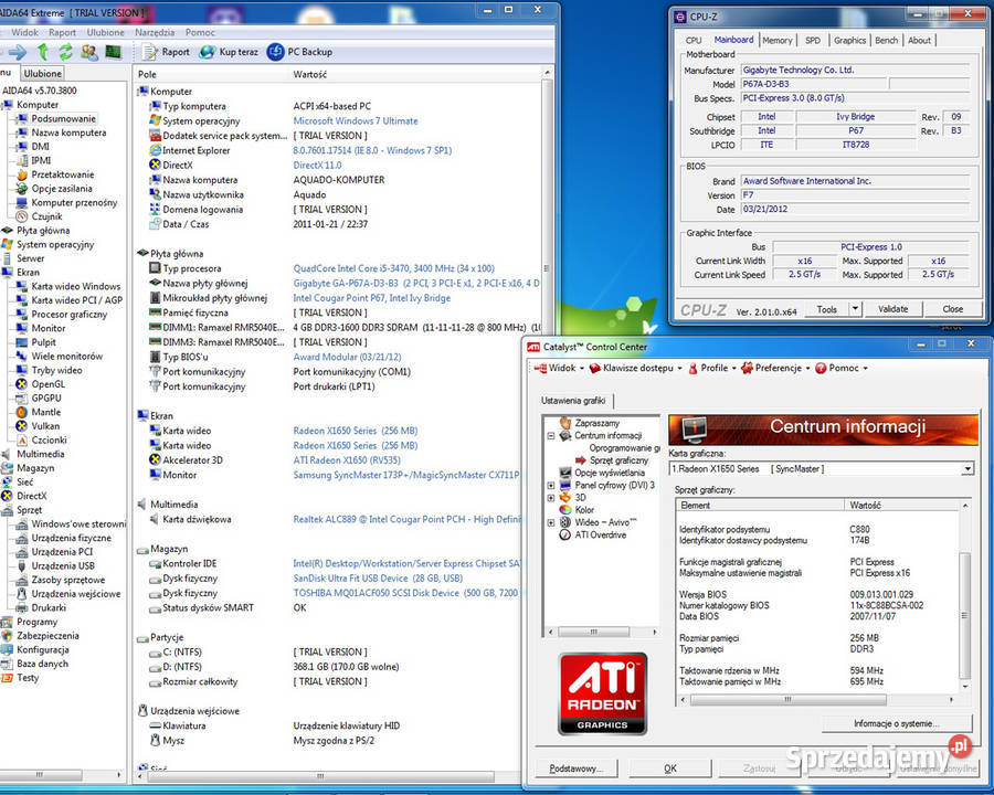 SAPPHIRE ATI Radeon X1650 PRO 256MB 128bit GDDR3 Cielądz