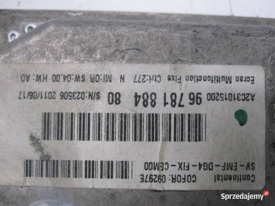 PEUGEOT 508 I SW 11r wyświetlacz ekran