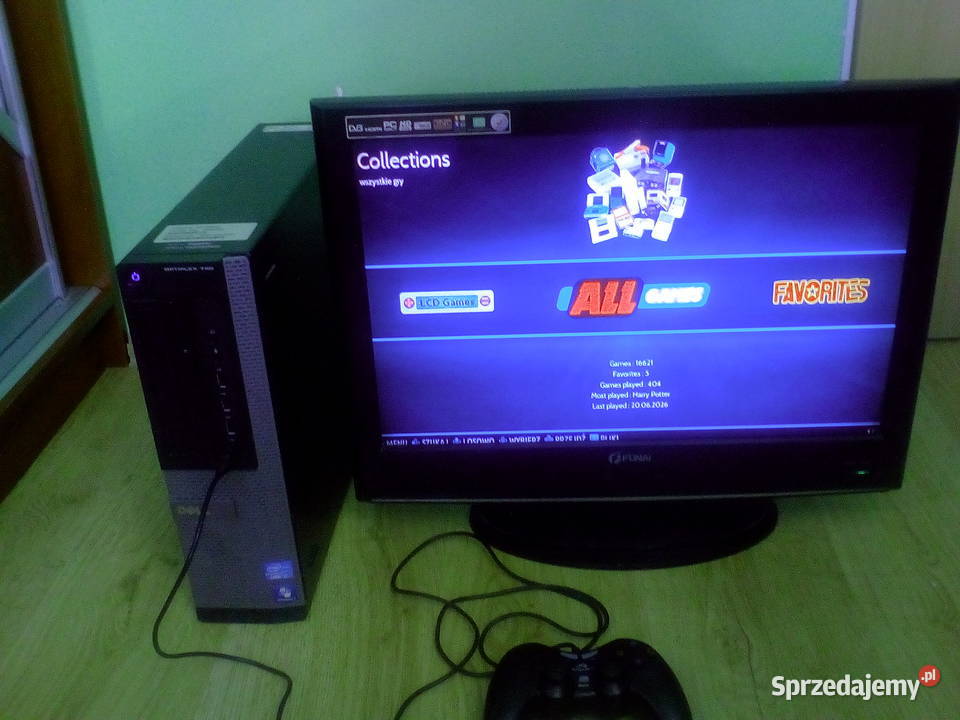 Konsola Retro PC z ok10 gier pad kable Telewizor Łomża