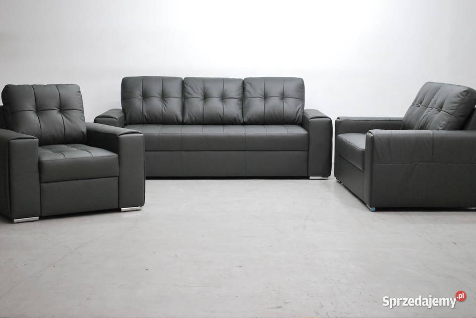 RIY KOMPLET 321 sofy kanapy zestaw SKÓRA 9117 214cm Poznań