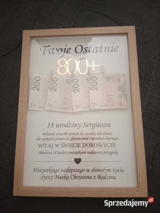 Ramka na 18 urodziny Pozostałe małopolskie