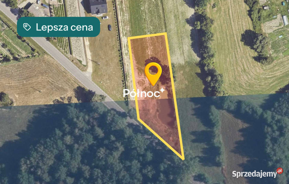 Działka ze stawem 2412 m Aleksandrów Sprzedaż