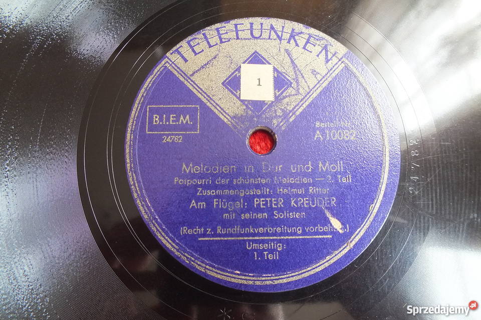 Płyta winylowa szelakowa niemiecka gruba i płyta winylowa Płyty i kasety Żary