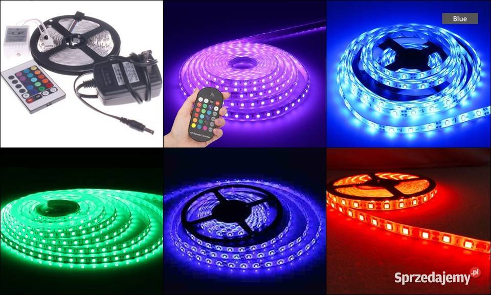 Zestaw taśma LED RGB pilot mazowieckie Warszawa