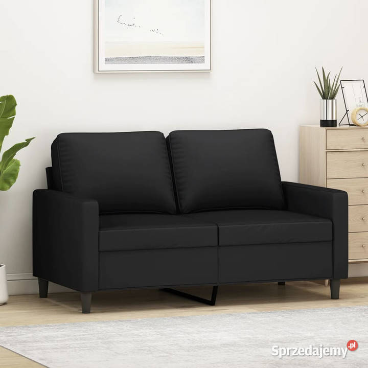 Sofa 2osobowa czarna 120 tapicerowana aksamitem Sofy i kanapy mazowieckie Warszawa