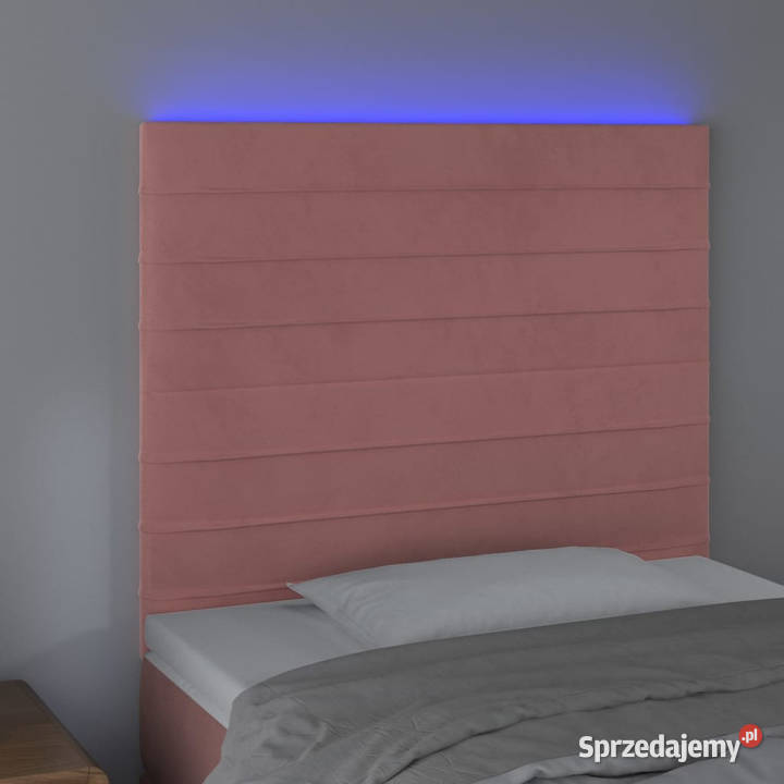 Zagłówek do łóżka z LED różowy 100x5x118128 Warszawa