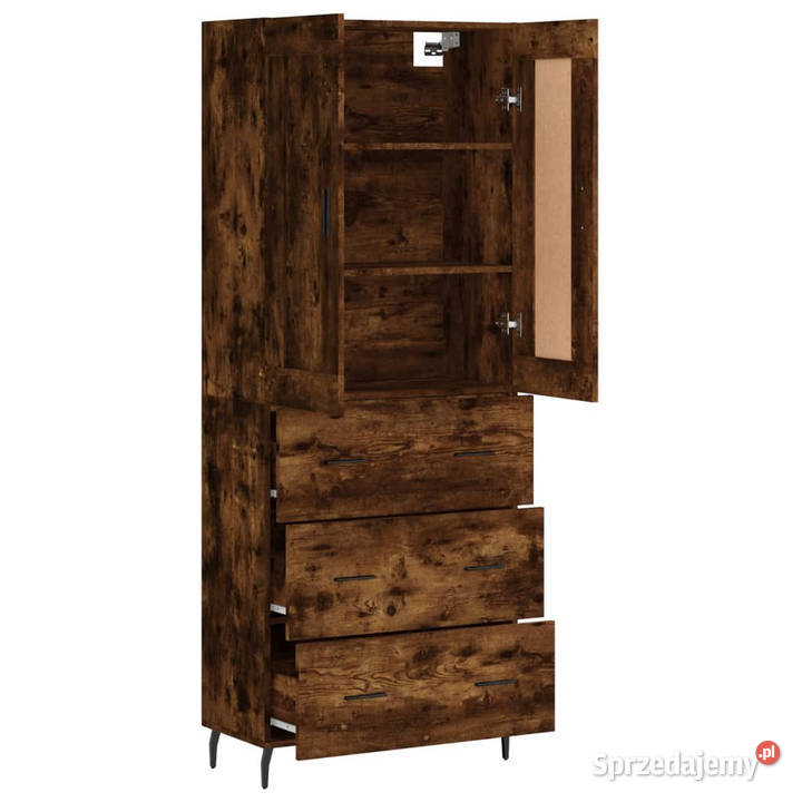 Witrynka przydymiony dąb 695x34x180 materiał
