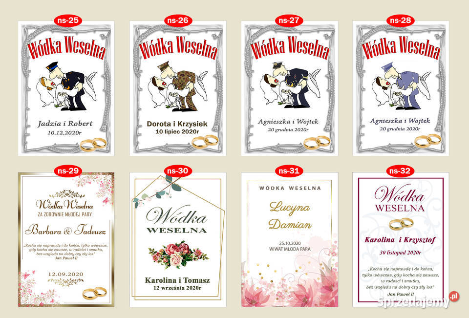 Naklejki Etykiety na wódkę alkohol butelki Dąbrowa Górnicza