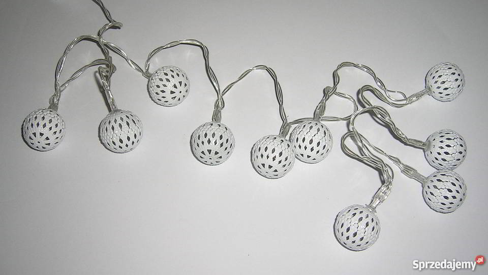 Lampki ozdobne LED metalowe kule na baterie Wyszków