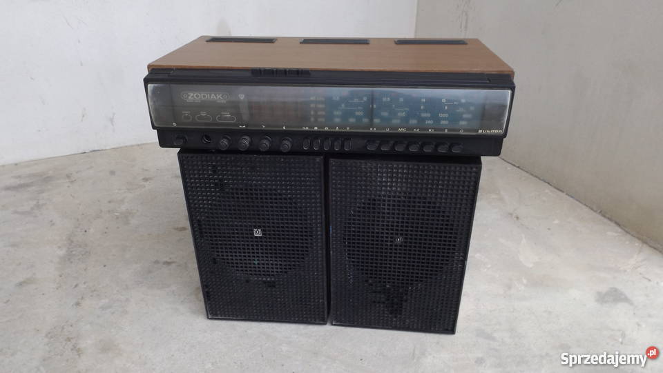 Radio Unitra ZODIAK z kolumnami Sprawne Grodziczno sprzedam