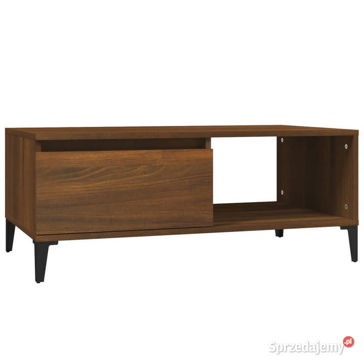 Stolik kawowy brązowy dąb 90x50x365 WM821059 Warszawa