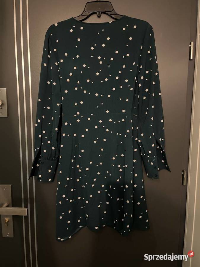 Primark sukienka modny wzór groszki butelkowa zachodniopomorskie Choszczno