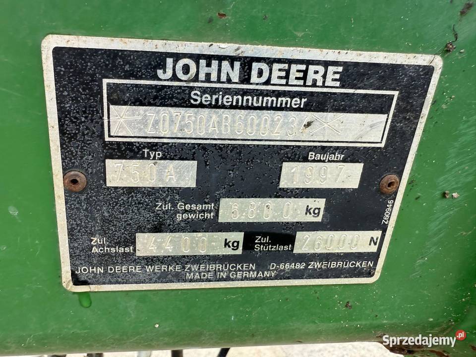 Siewnik zbożowy John Deere 750A szerokość dolnośląskie Nowa Ruda sprzedam