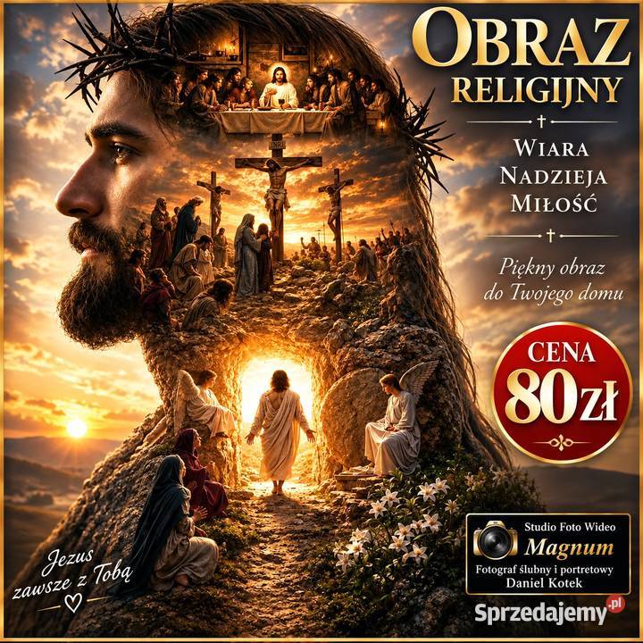Obraz przedstawia Jezusa Chrystusa Format A3 lubelskie Lublin