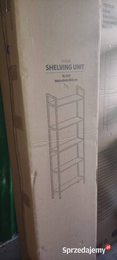 Regał TISTRUP 5 półek czarny S60 x W165 x G32 z 32cm mazowieckie Warszawa