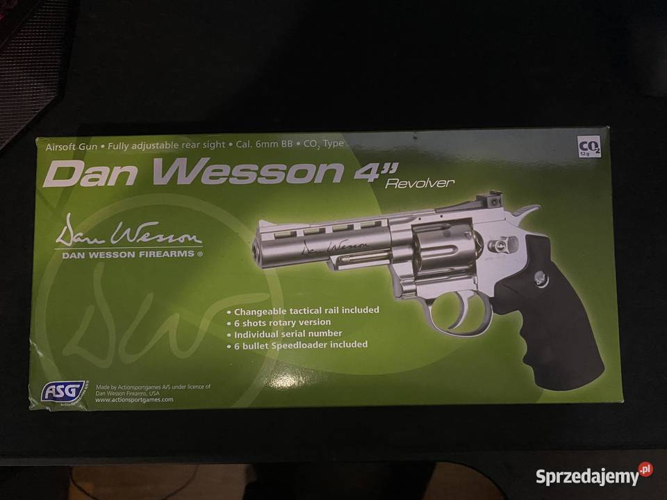 Rewolwer ASG CO2 Dan Wesson 4 Silver śląskie Tychy sprzedam
