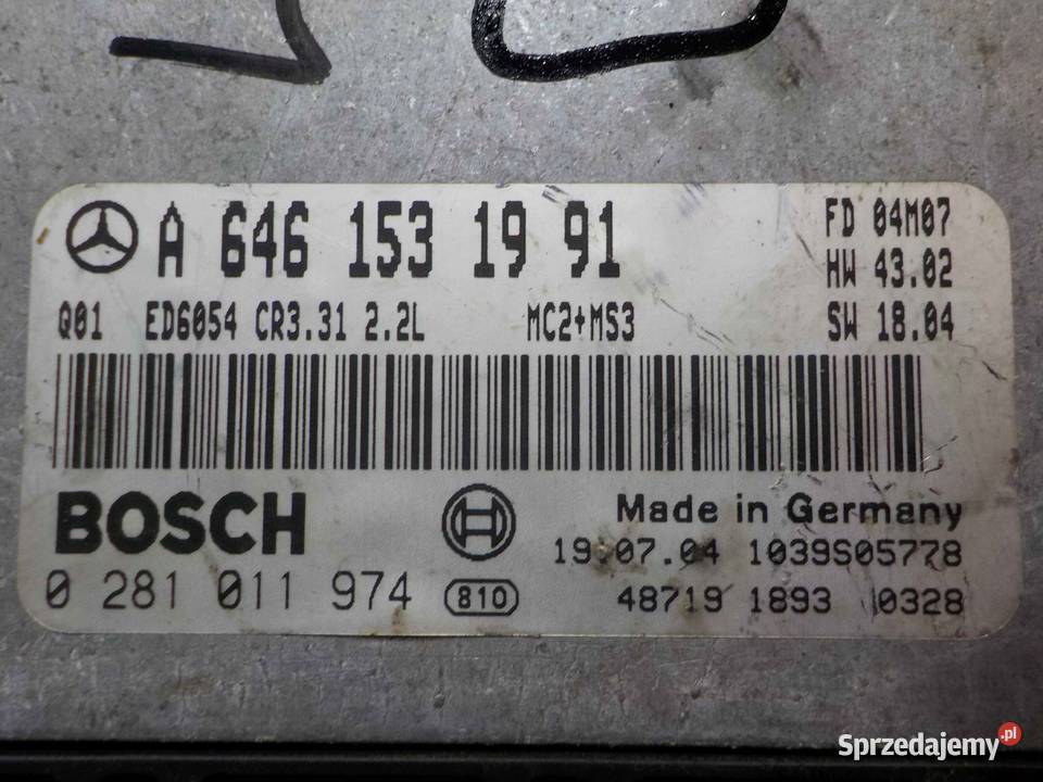 MERCEDES VITO II W639 21 CDI 04r sterownik osobowe Suków