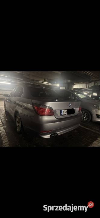 BMW Seria 5 520i srebrna LPG STAG 10 lat kupiony w Polsce Nowy Sącz sprzedam