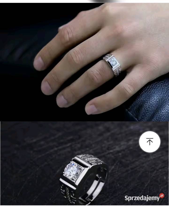 Luksusowy srebrny pierścionek Pruba 925 srebro Warszawa