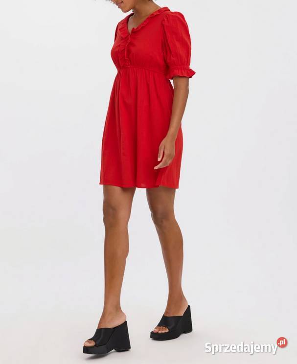 VERO MODA KRÓTKA SUKIENKA CZERWONA 38 M Kalisz sprzedam