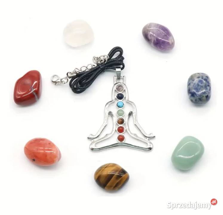 Czakra kamienie do medytacji 7 czakr wisiorek Uniseks Katowice