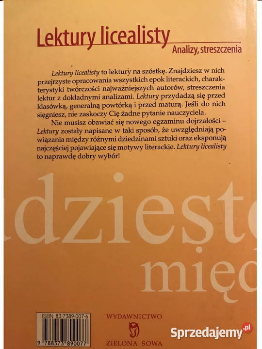 Agnieszka Krawczyk Lektury licealisty lubuskie Zbąszynek