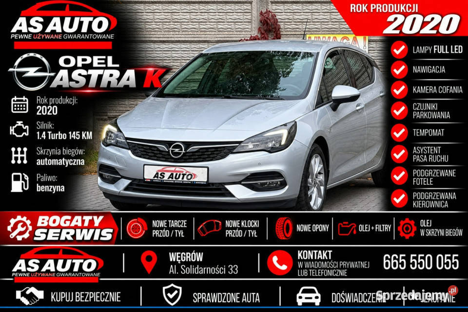 Opel Astra 14T 145 Full elektrochrom. lusterka boczne Węgrów